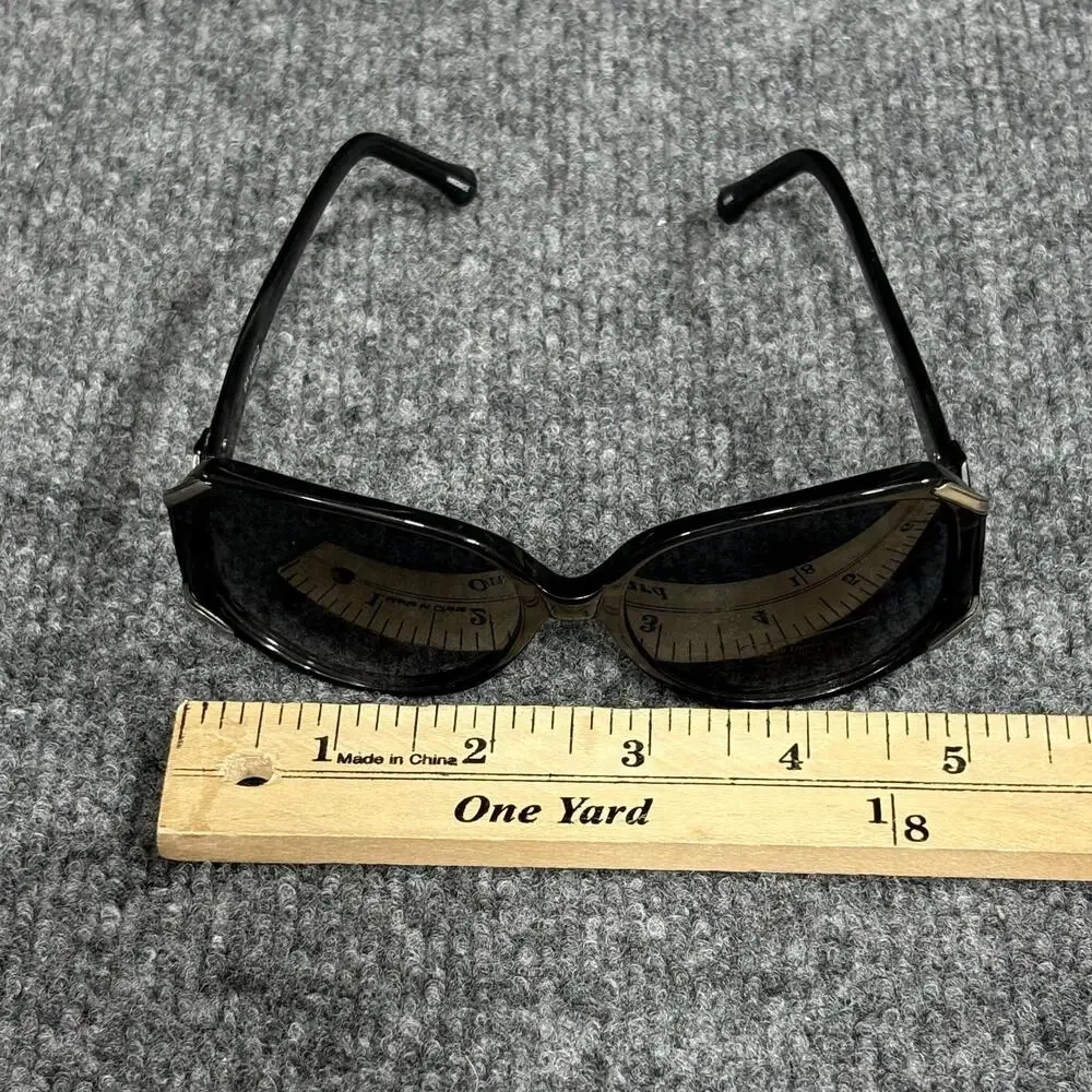 Rocco Originals Sunglasses Womens Black Oversized Geometric Gradient Gray UV